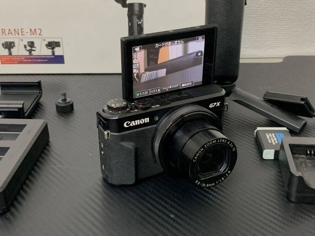 Canon G7x mark II, Zhiyun Crane M2 set camera