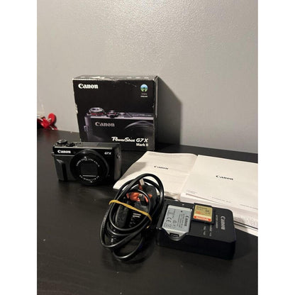 Canon Powershot G7 X Mark ll Compact Camera - Black + Sd Card