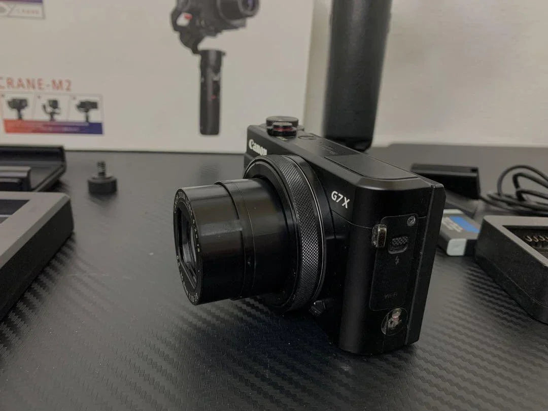 Canon G7x mark II, Zhiyun Crane M2 set camera