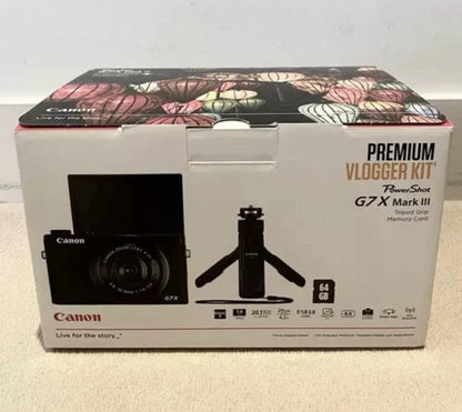 ✨ Canon PowerShot G7 X Mark III Camera Vlogger Kit, Black
