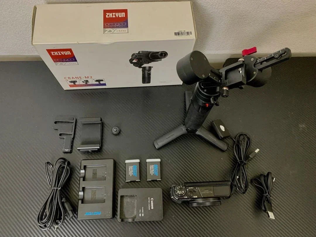 Canon G7x mark II, Zhiyun Crane M2 set camera